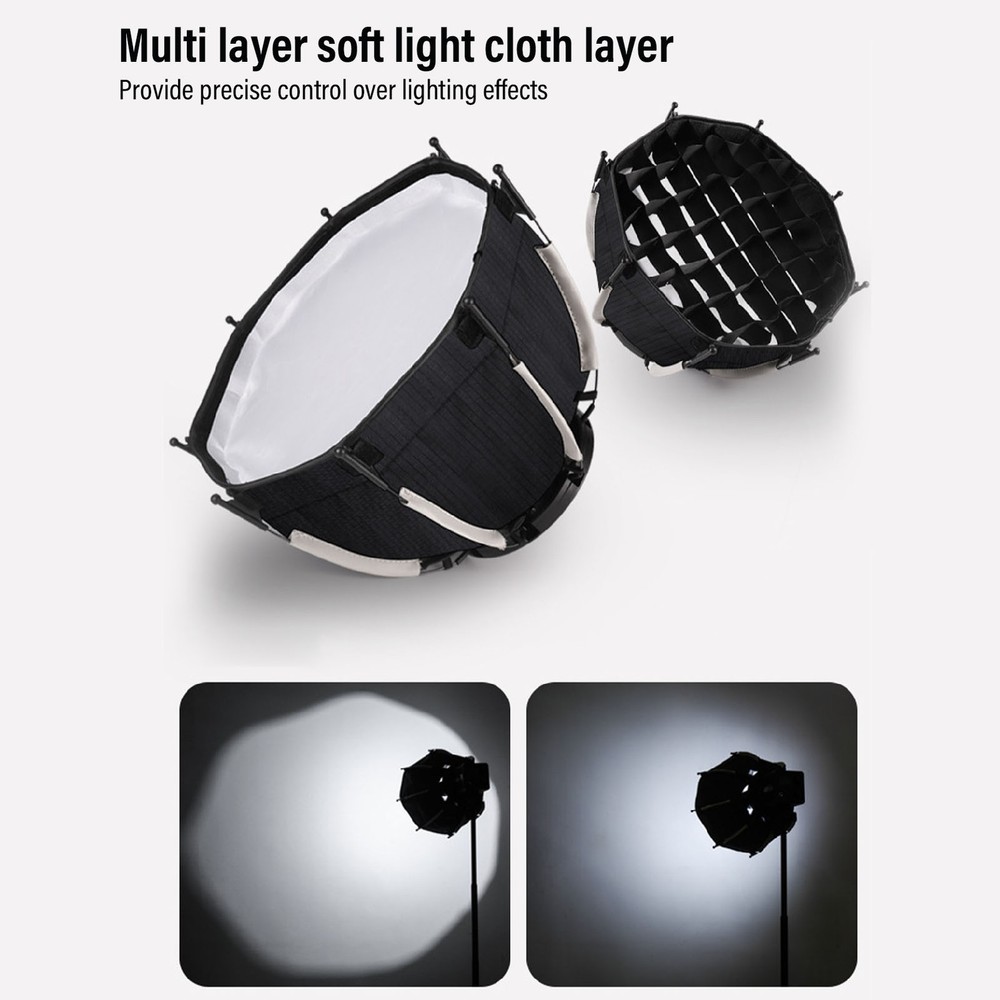 Portable Octagonal Softbox With Grid For Mount Fill Light XFIQ
