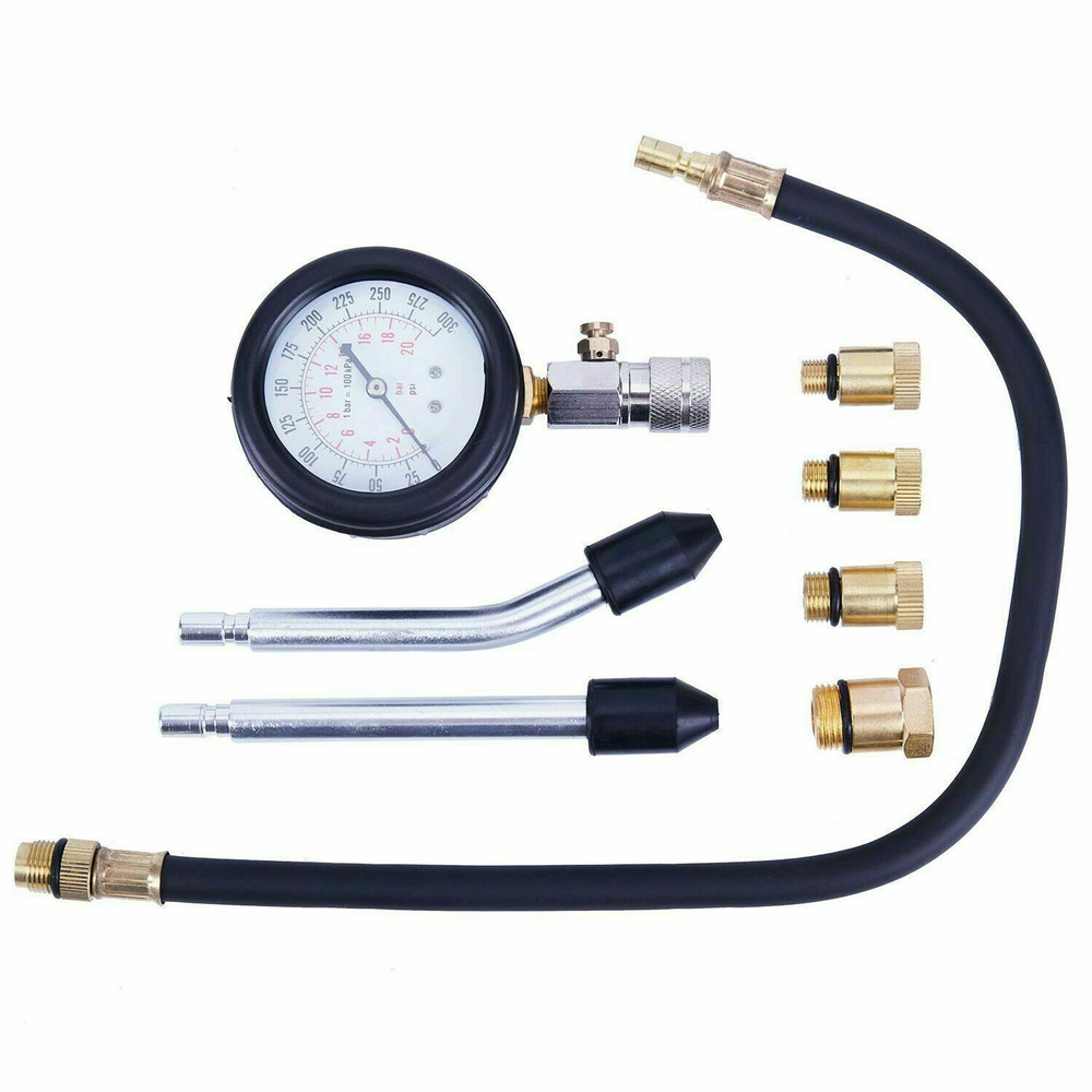 Engine Cylinder Compression Gauge Tester Kit Gas Engine Diagnostic Testing Tool