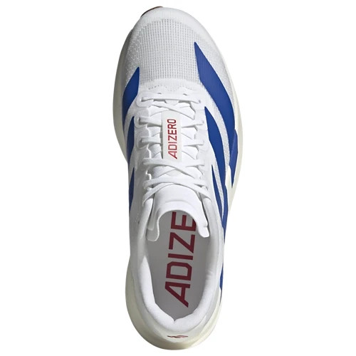 adidas adiZero Evo SL White Team Royal Blue Mens Size 8-13 Brand New Run Club