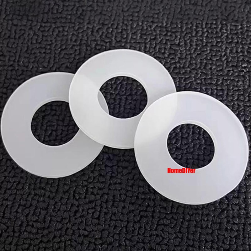 Round White Silicone Rubber Washer Flat Seal Gaskets High Temp Pads ID 22-152mm