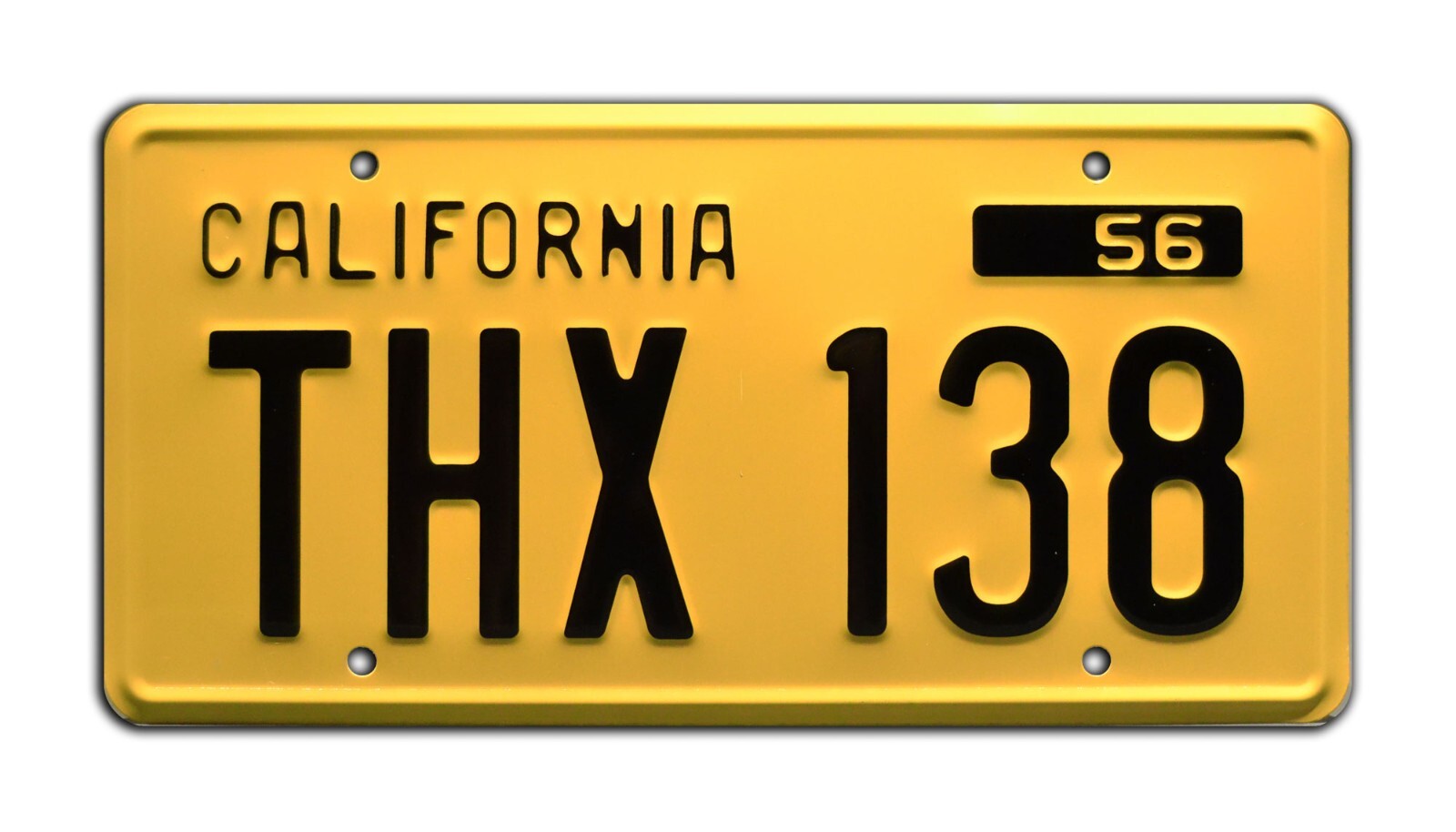 American Graffiti | Screen Accurate | THX 138 | Metal Stamped Prop License Plate
