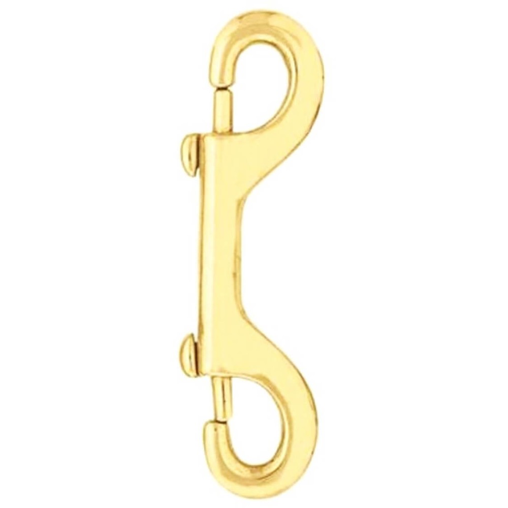 2 Pack 4 3/4" Double Ended Solid Brass Bolt Snaps