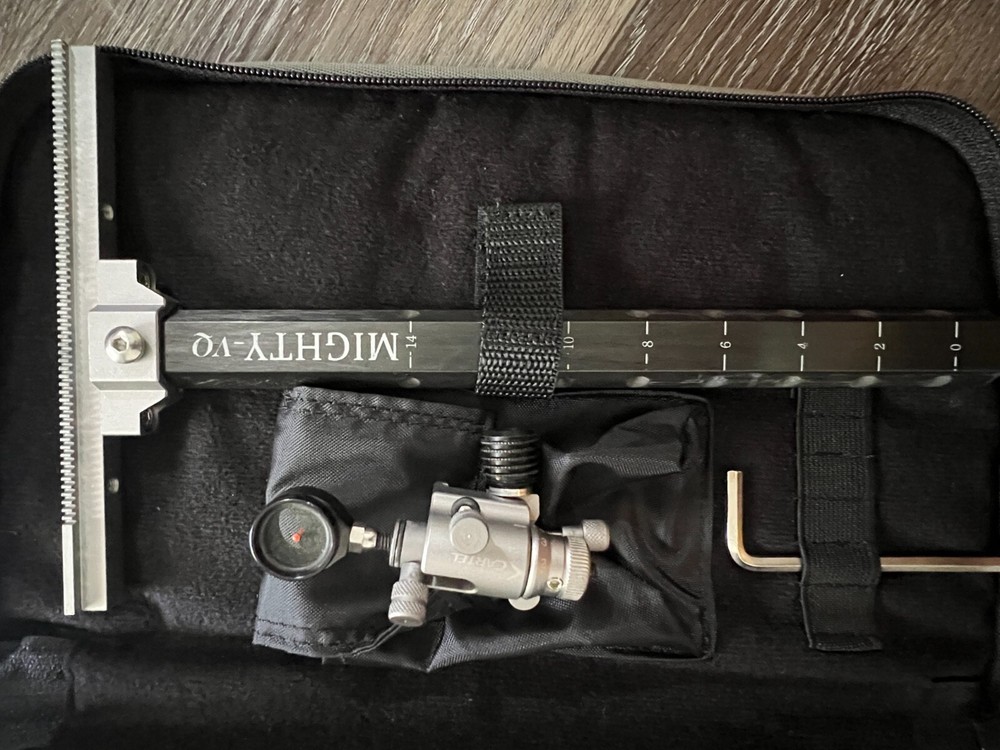 Krossen Bow- Blue Riser & Black Limbs Includes Sight and Stabilizer w/ Backpack