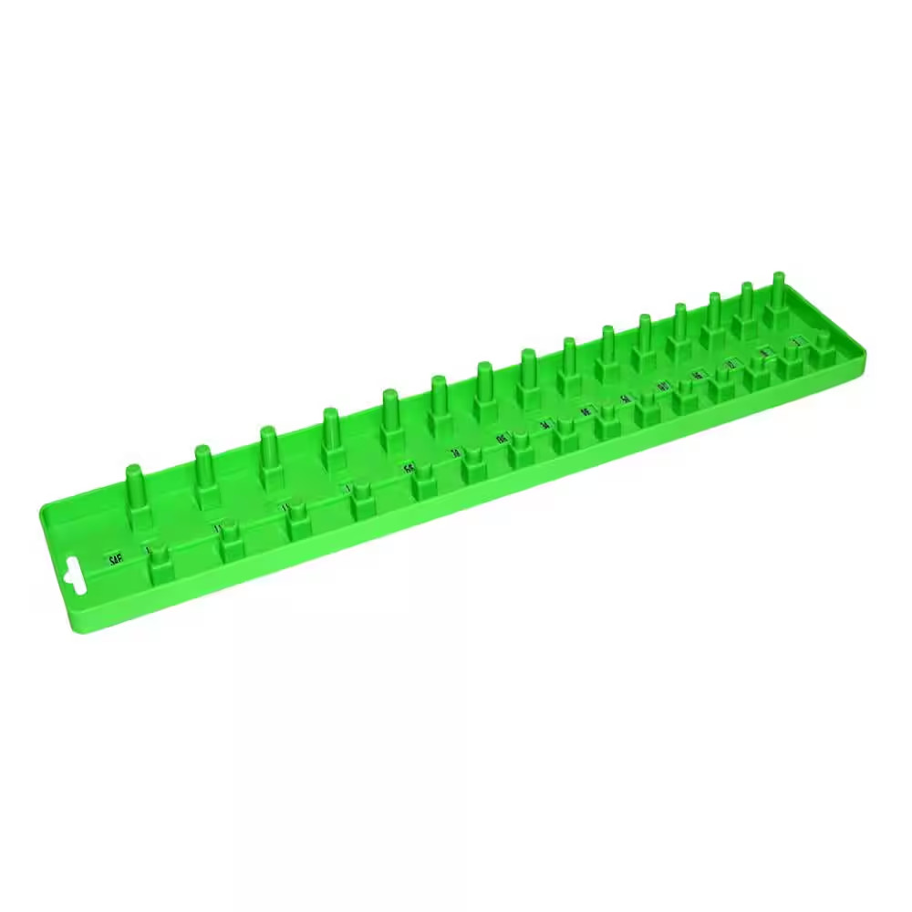 Grip 1/2 In. No Compartments Socket Tray, Green