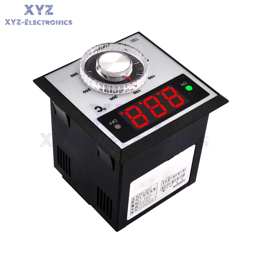 AC 220V TED-2001 K-type Temperature Controller Digital Thermostat Relay Output