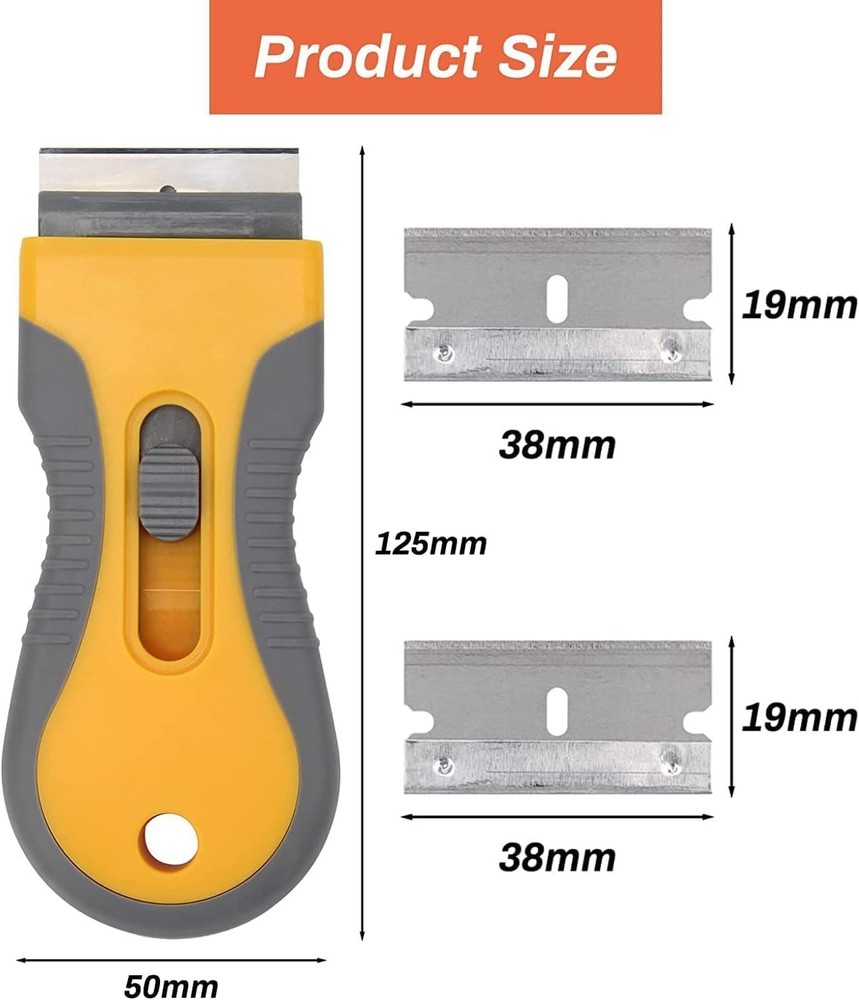 Razor Blade Scrape with 20pcs Extra Blades, Scraper Tool, Razor Blade Retractabl