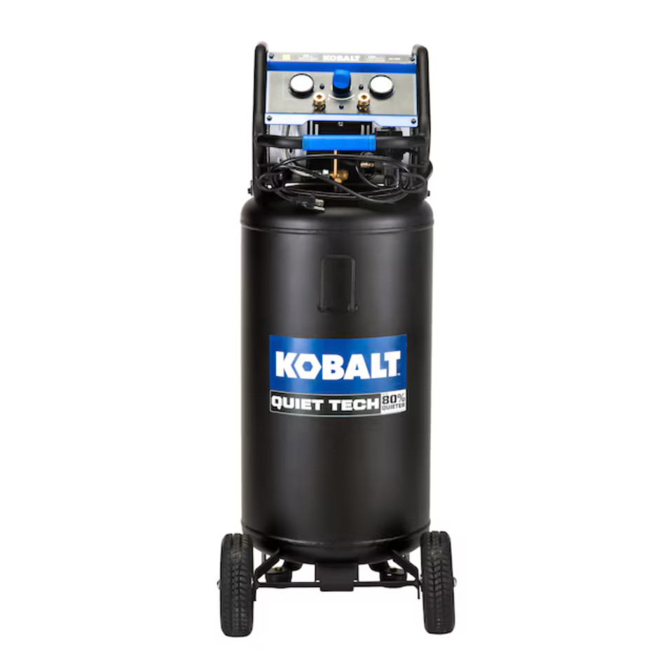 Kobalt QUIET TECH 26 Gallon 150 PSI Vertical Air Compressor Free Shipping