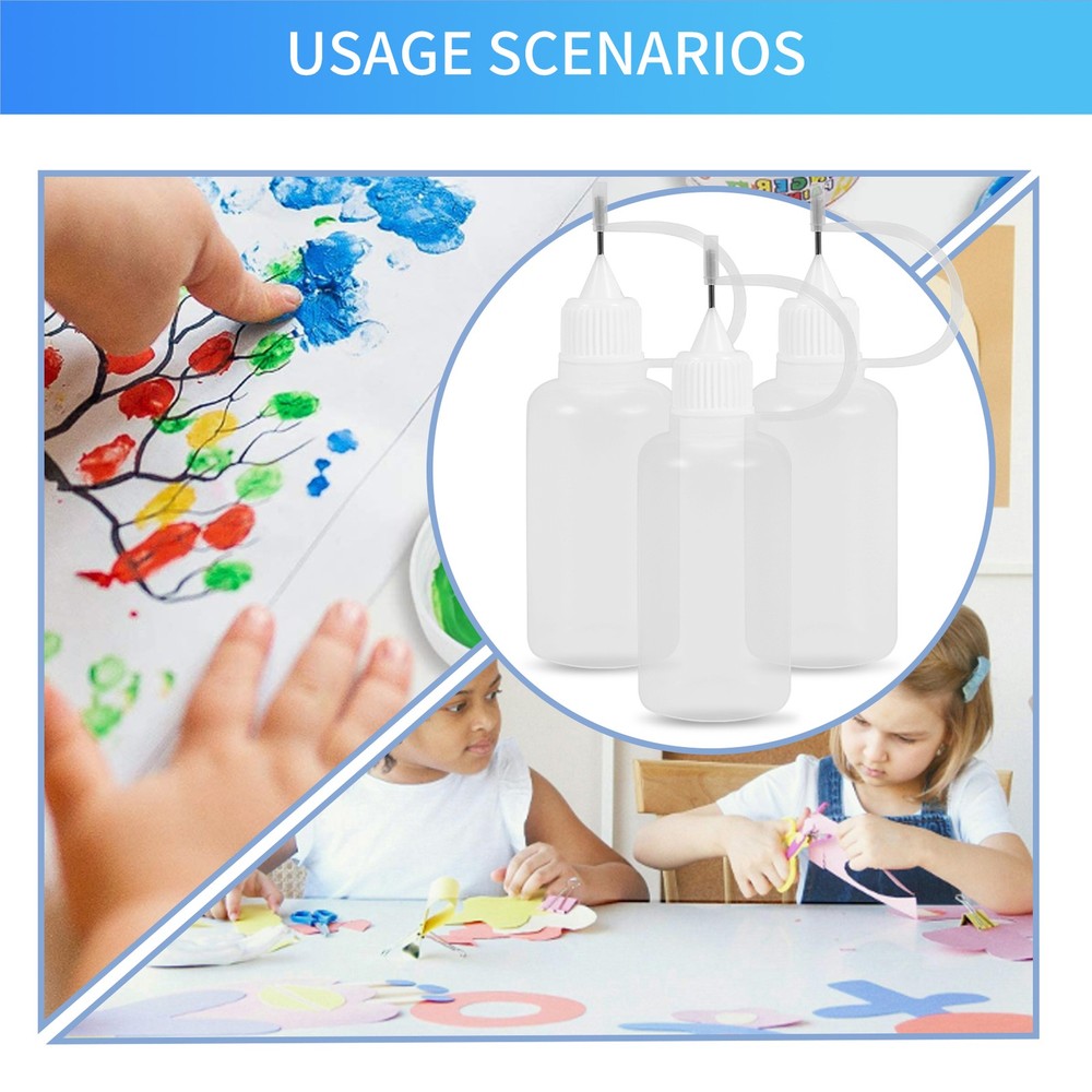 10Pcs 30Ml Plastic Squeezable Tip Applicator Bottle Refillable Dropper3580