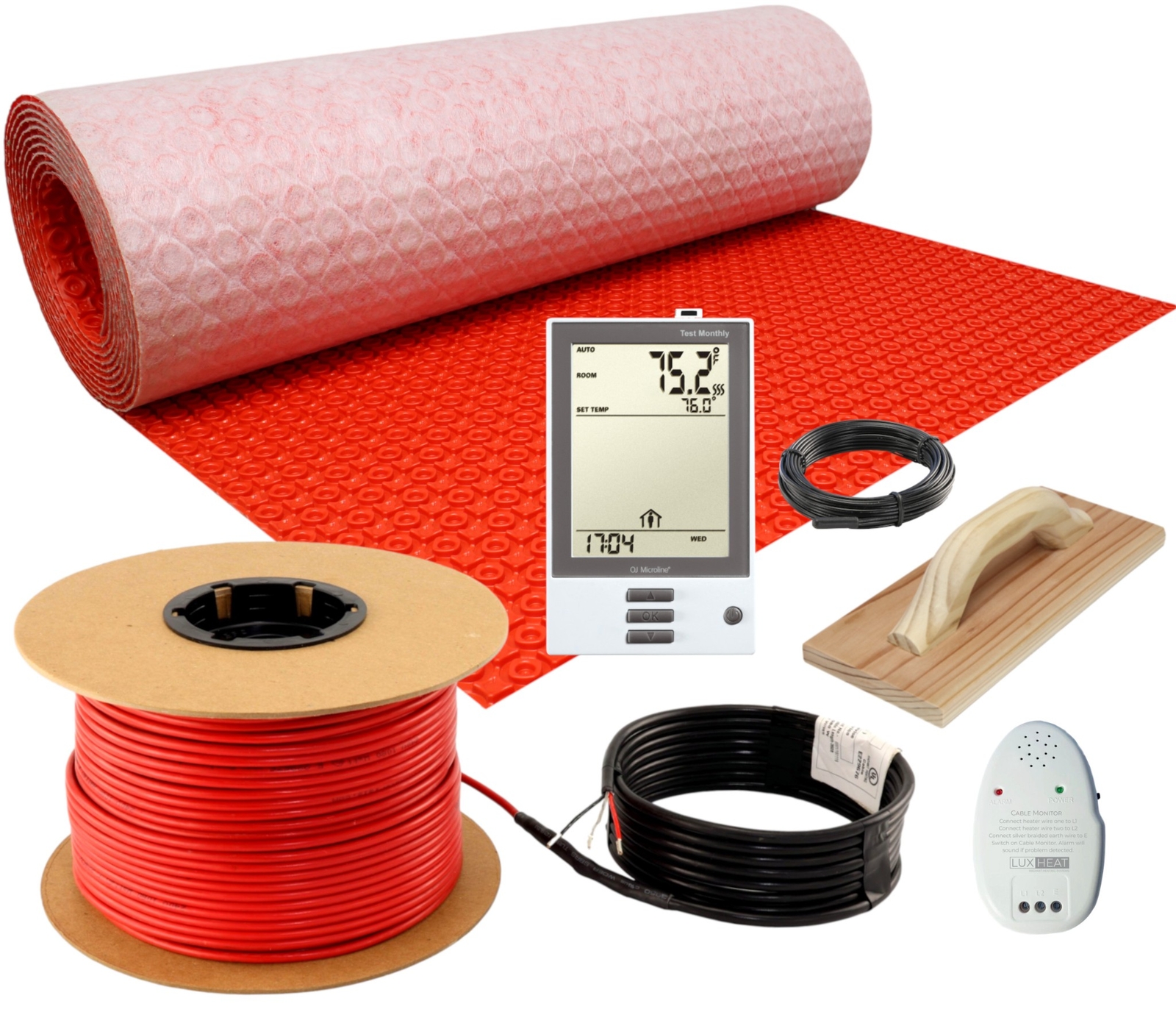 LuxHeat Cable Kit 120v (10-150sqft) Electric Radiant Floor Heating System Tile +