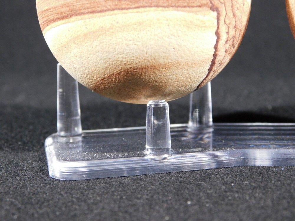 DOUBLE Three Post SPHERE Display Stand SMALL Size Clear Acrylic