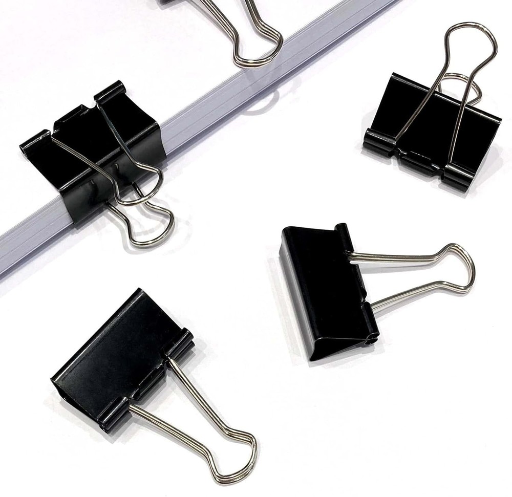 40 Count Medium Binder Clips - Spring-Tight, Rust-Proof Clamps for Documents