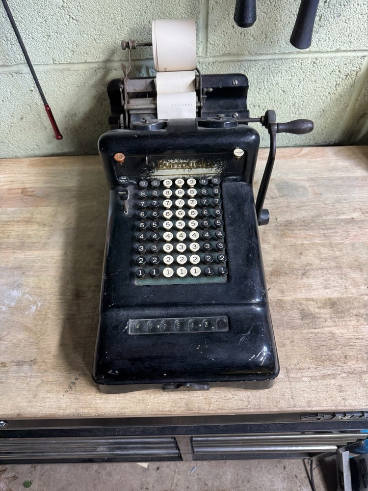 Antique Burroughs Class Adding Machine Appears To Work