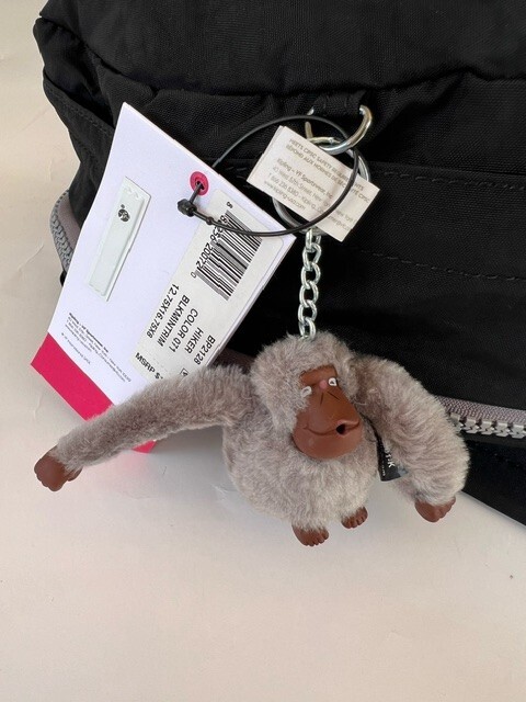 New With Tag Kipling Hiker Expandable Backpack -Black Mint Trim