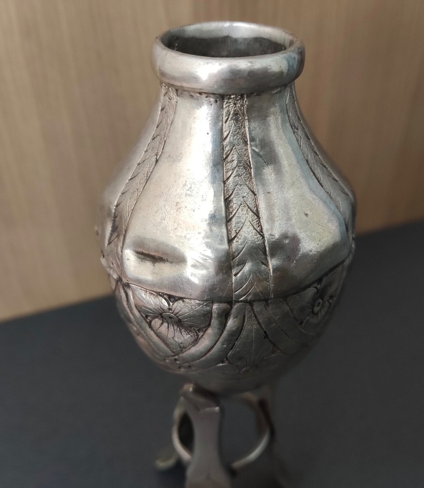 Antique Silver Mate Creole Silverware Three Legs Embossed