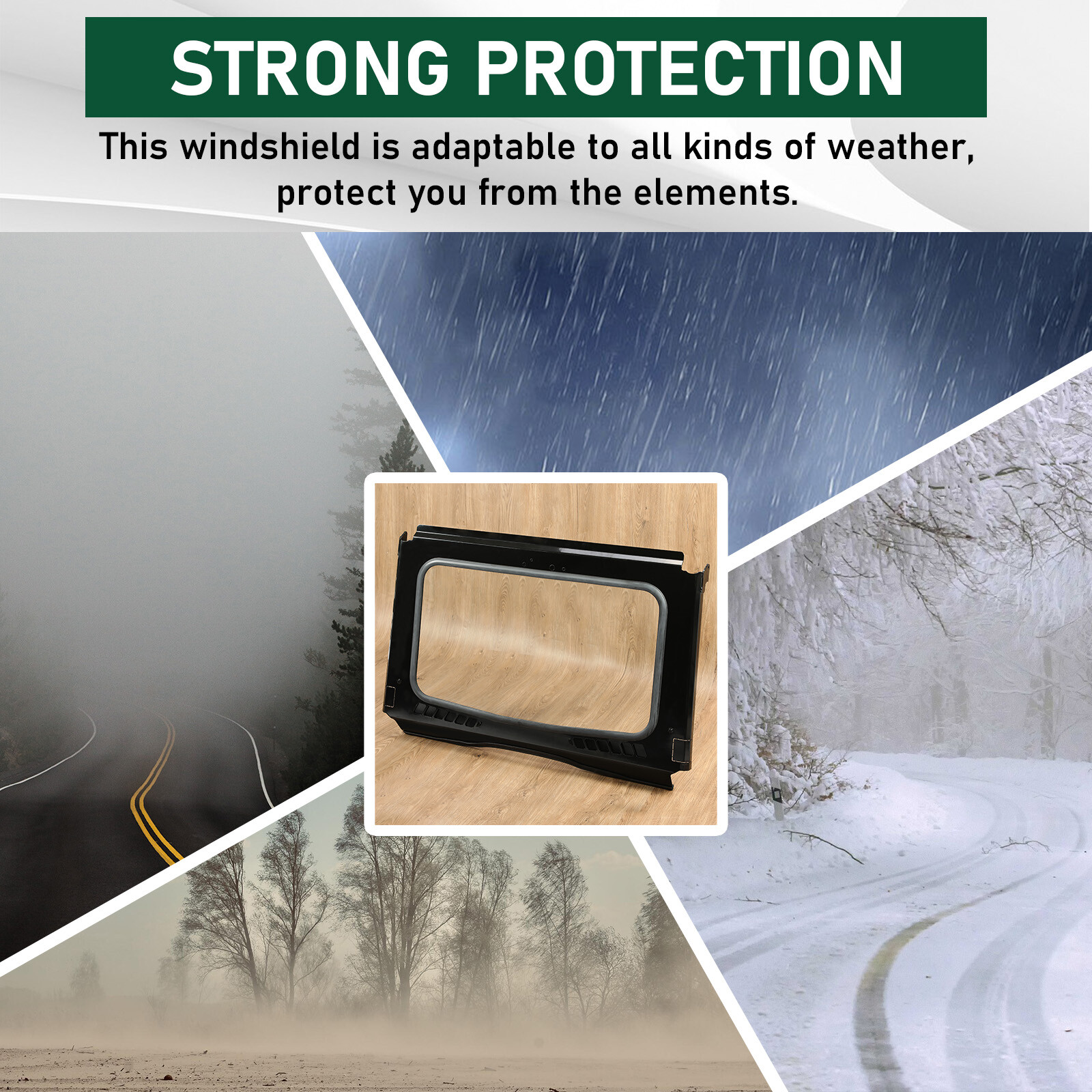 For 2015-2022 HONDA PIONEER 500 /21-22 PIONEER 520 Front Clear Glass Windshield