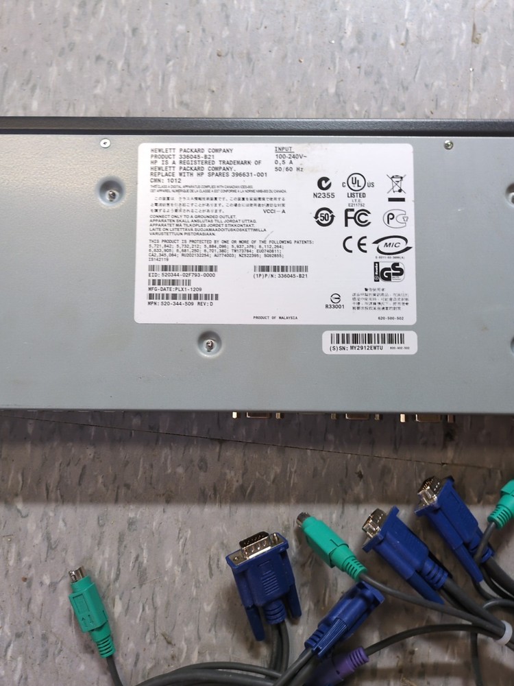 Hp KVM Over Ethernet Cable Plus Eight Remotes