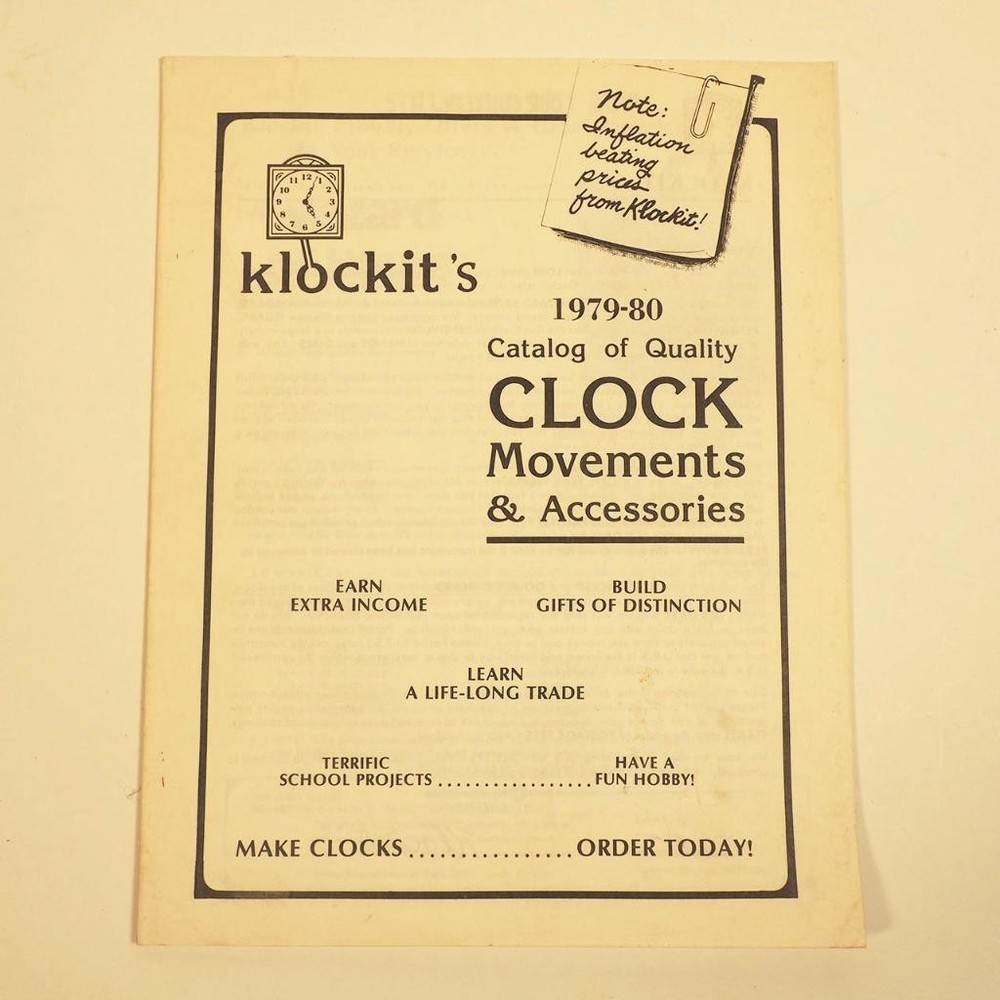 Klockit's Clock Movements & Accessories 1979-80 Clock Catalog