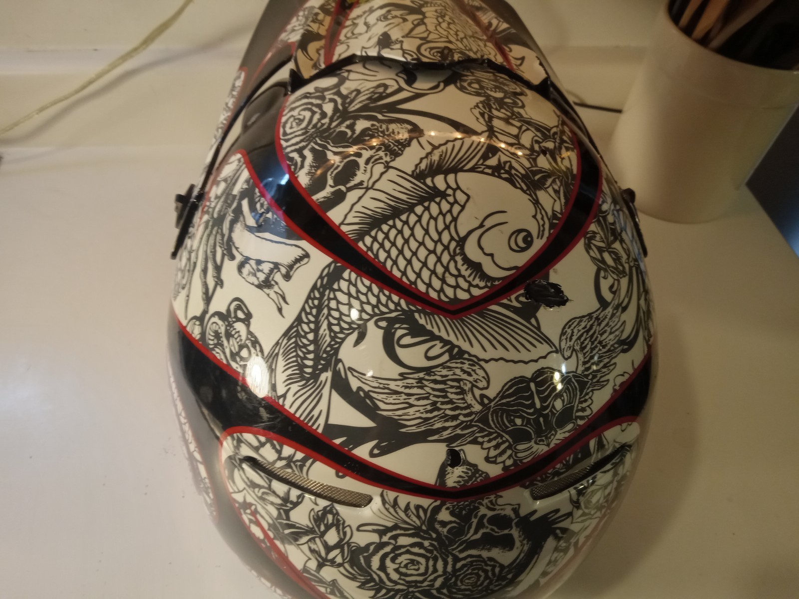 Vintage Bell Racing Helmet Japanese Design SC-R Size M Motorcross