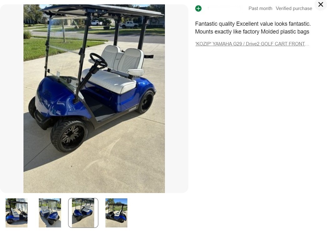 'KOZIP' YAMAHA G29 / Drive2 GOLF CART FRONT SEAT/BACKREST CUSHION SET (WHITE)