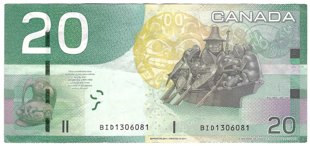 Canada 20 Dollars 2004 (2011) VF "BID" Macklem/Carney