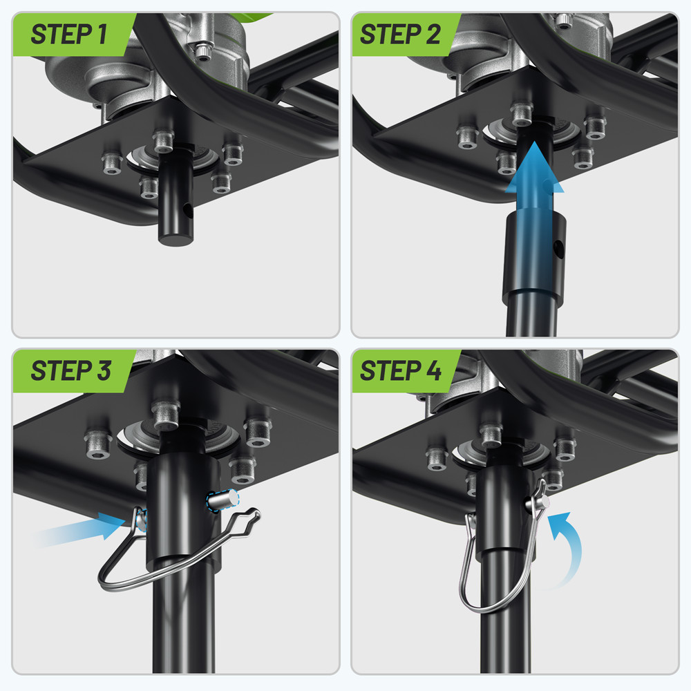 WORKPRO 62CC Gas Powered Post Hole Digger Earth Auger 2Stroke 4" 6" 8" Drill Bit