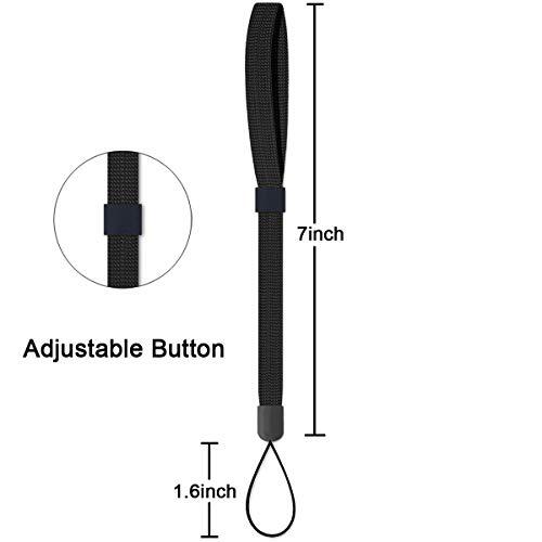 Wrist Lanyard Strap String 6 Pack Black Flashlight Lanyard for USB Keys