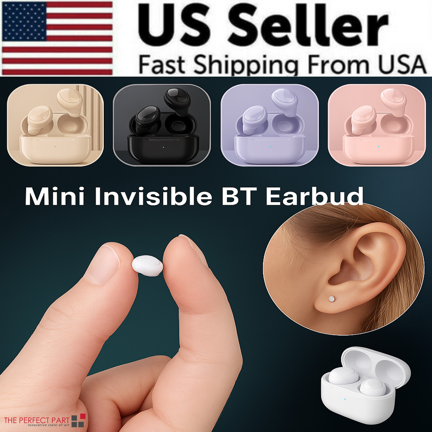 2026 NEW Mini Earbuds Invisible Sleep Headphone Bluetooth 5.2 Earphones Wireless
