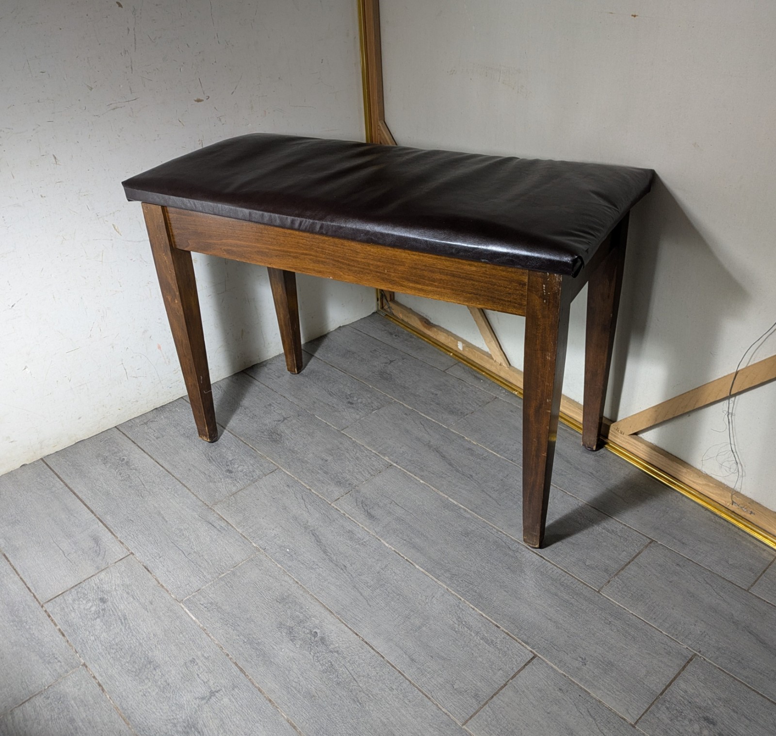 Vintage Manual Arts Furniture MCM Walnut Wood Piano Bench with Lid Storage K78