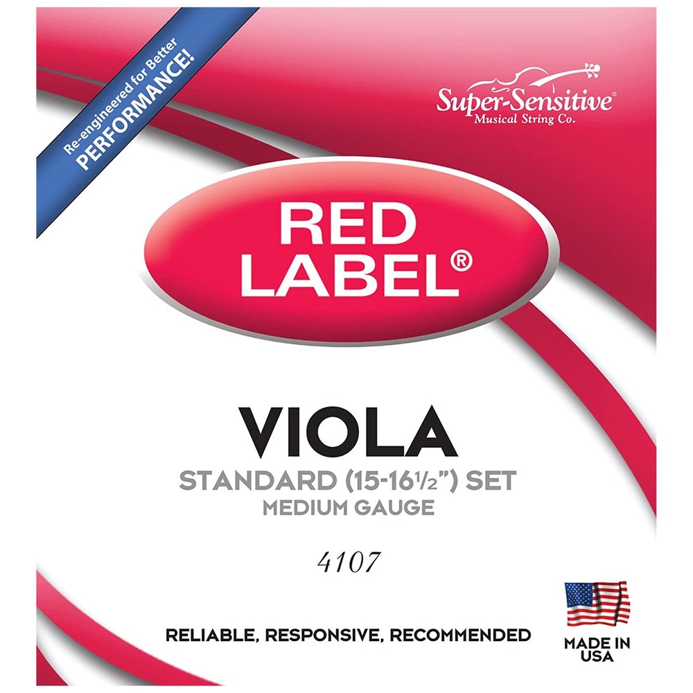Red Label Viola String Set 15-16.5" Medium