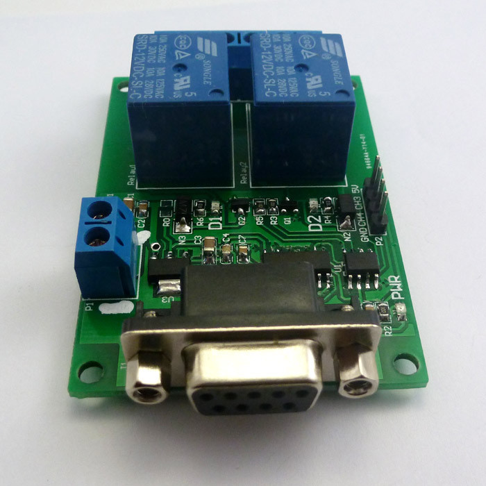 1PCS 2 Channel Serial port Relay Module DC 12V PC Computer Remote Control Switc