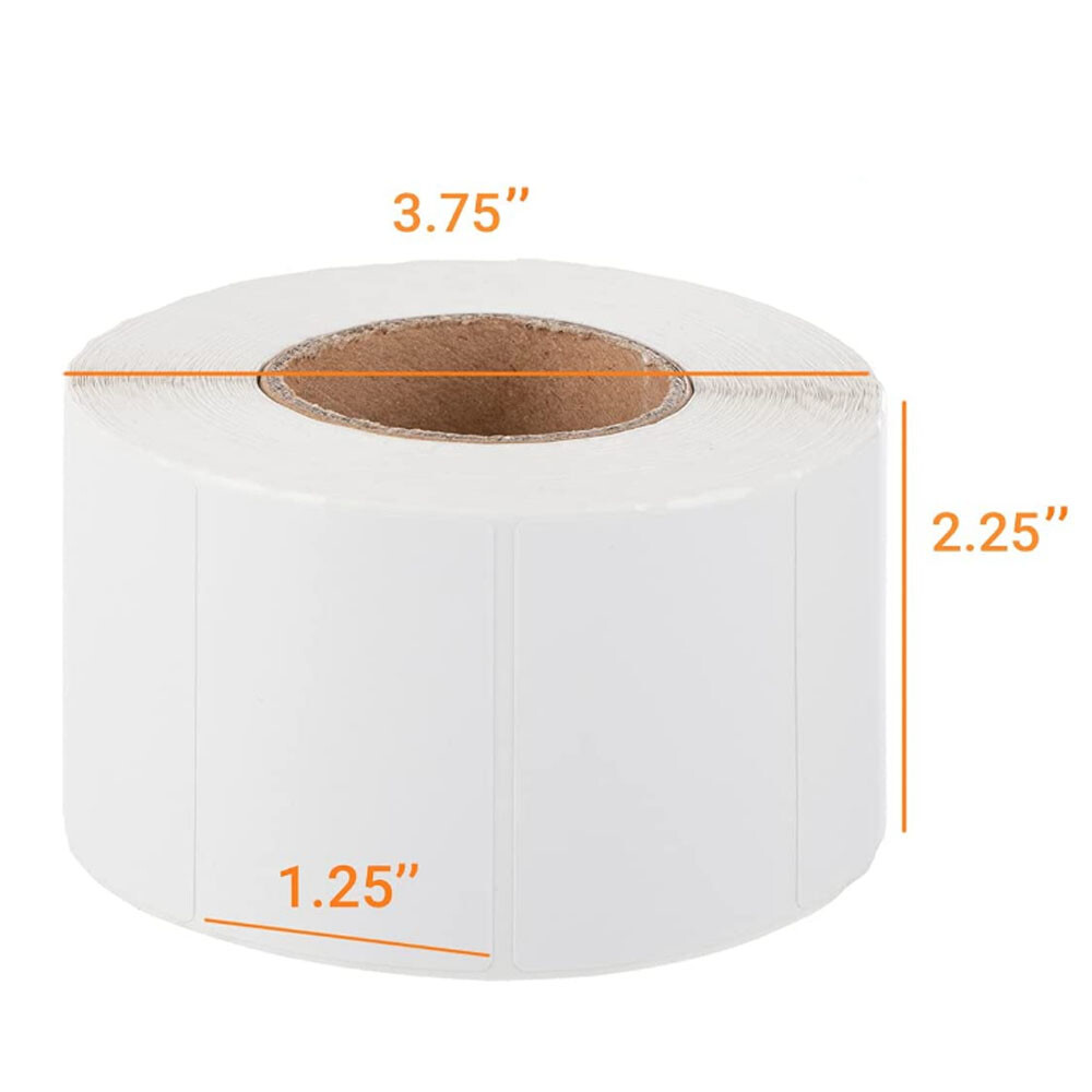 1000/Roll 2.25 x1.25 Direct Thermal Barcode Labels Zebra LP2824 TLP2824 LP2844