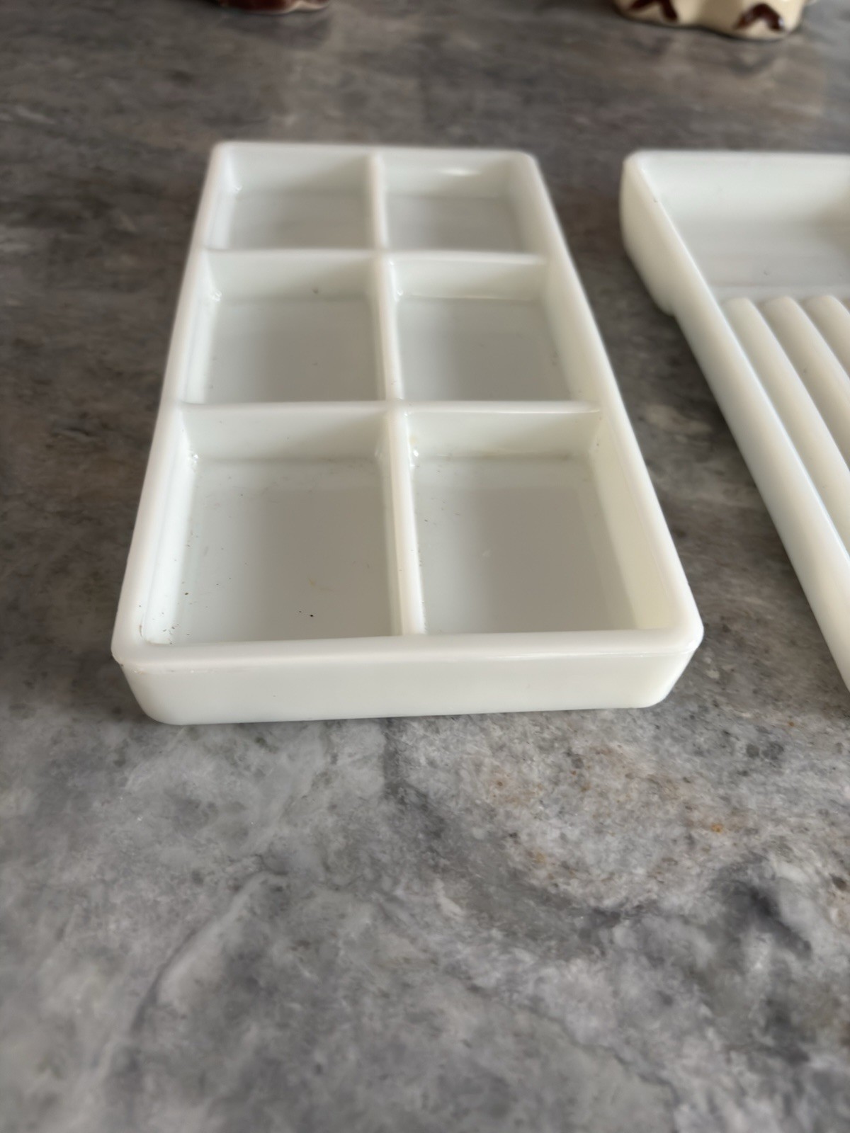 Antique Milk Glass Inserts American Cabinet Co. Dental Cabinet