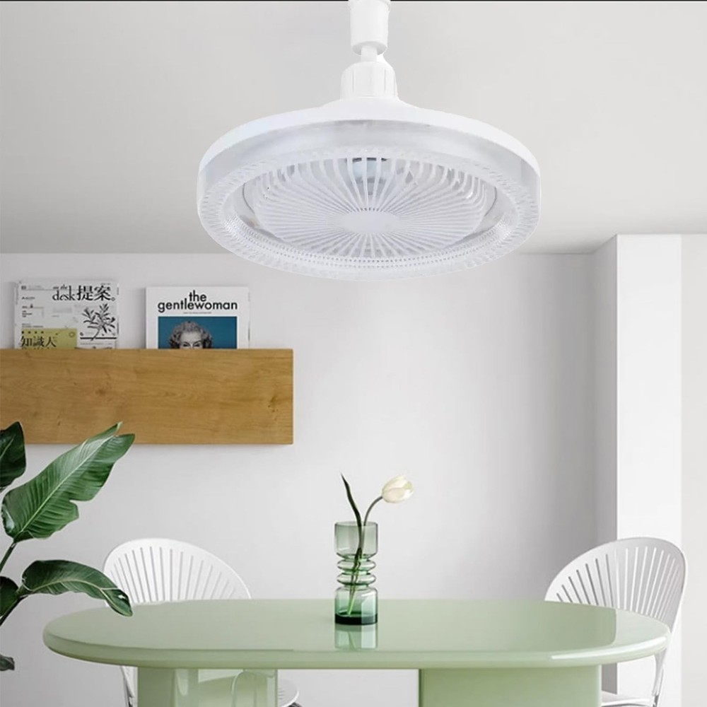Remote Control Ceiling Crystal Fan Light, RGB Multiple Colors, Adjustable LED...