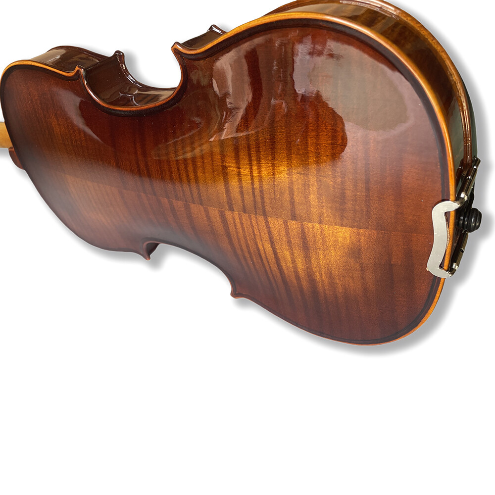 Portable 4 String Violin Kit 4/4 Full Size Solid wood Tiger Pattern With Case