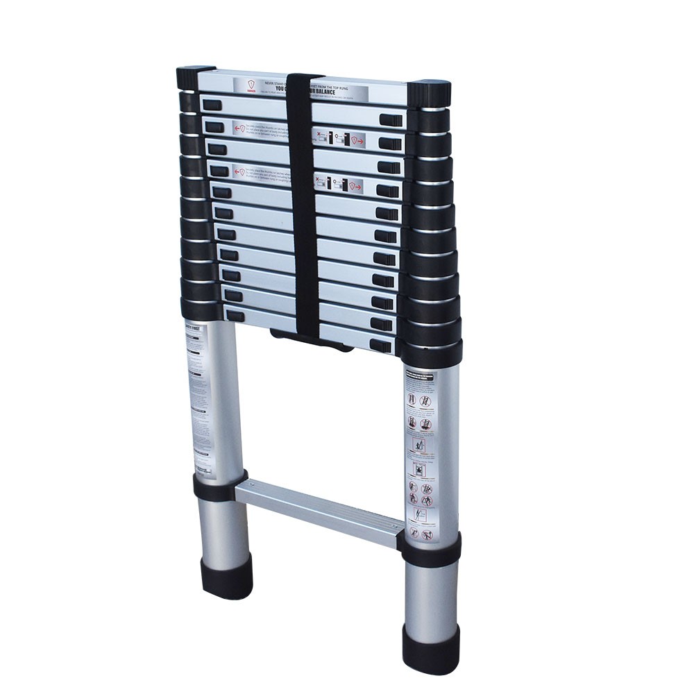 14.5FT Aluminum Extension Telescoping Heavy Duty Lightweight Step Ladder 330lbs