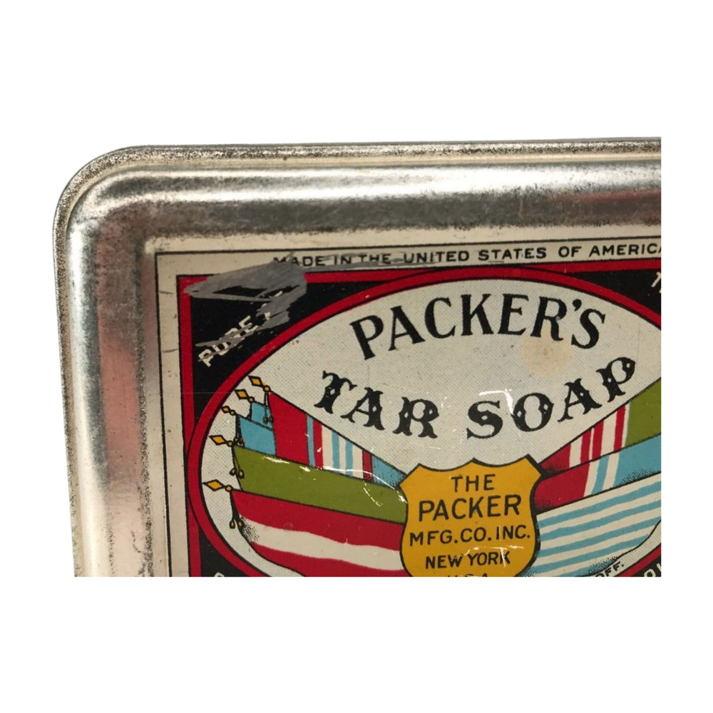 Packer's Tar Soap Empty Tin Box