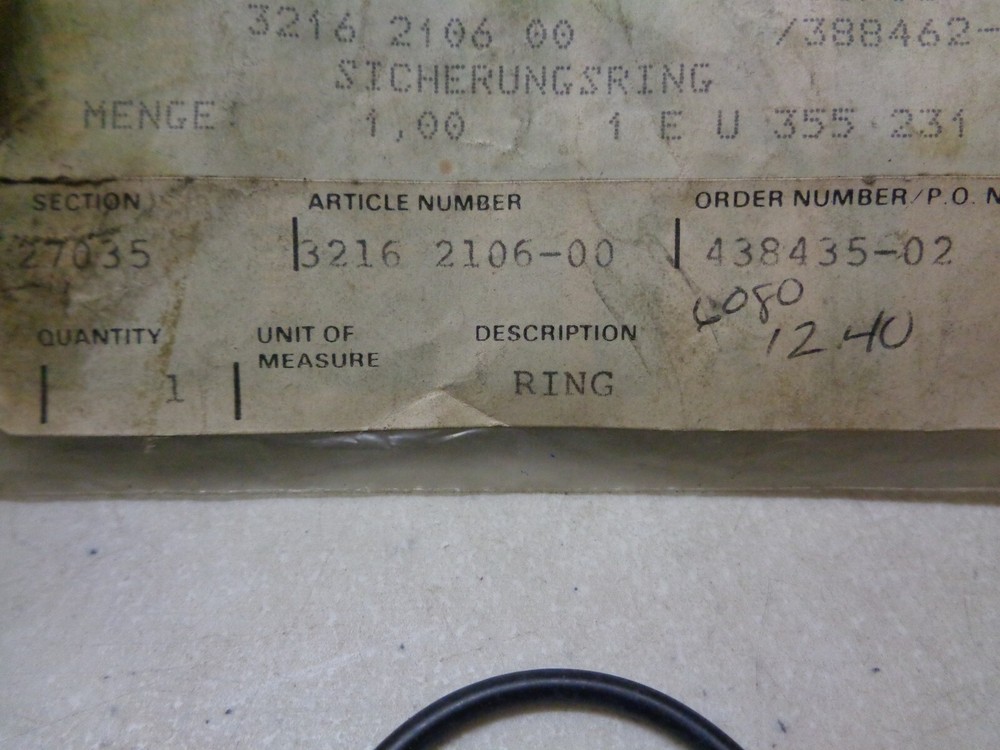 Atlas Copco O-ring 3216210600