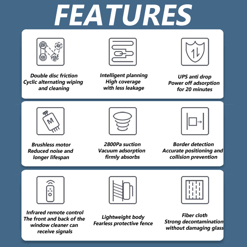 220V/110V Automatic Cleaning Machine Remote Control Smart Window Cleaner Robot