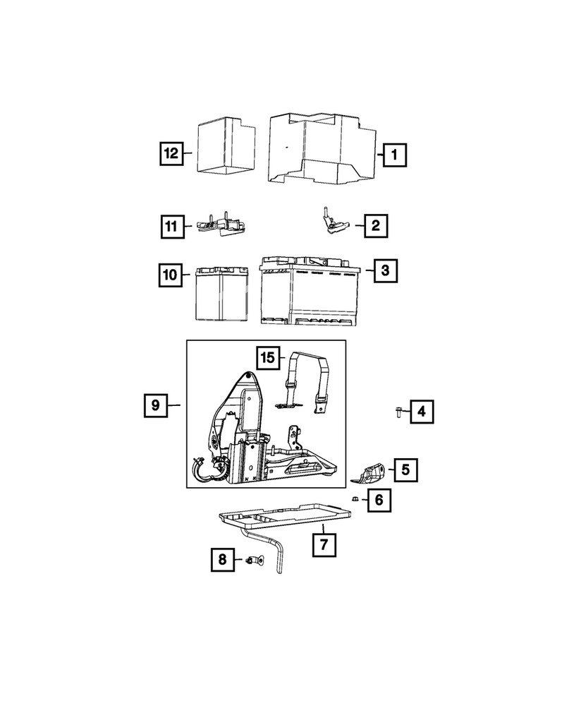 Genuine Mopar Battery Shield 68290495AB