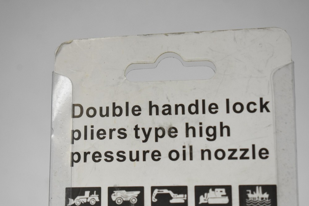 Double Handle Grease Gun Coupler 10000 PSI Locking Silver Nozzle