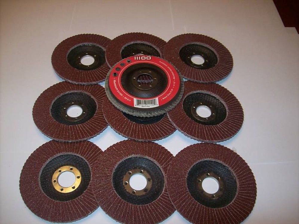 10  4-1/2" ANGLE GRINDER SANDING FLAP DISC 80 GRIT