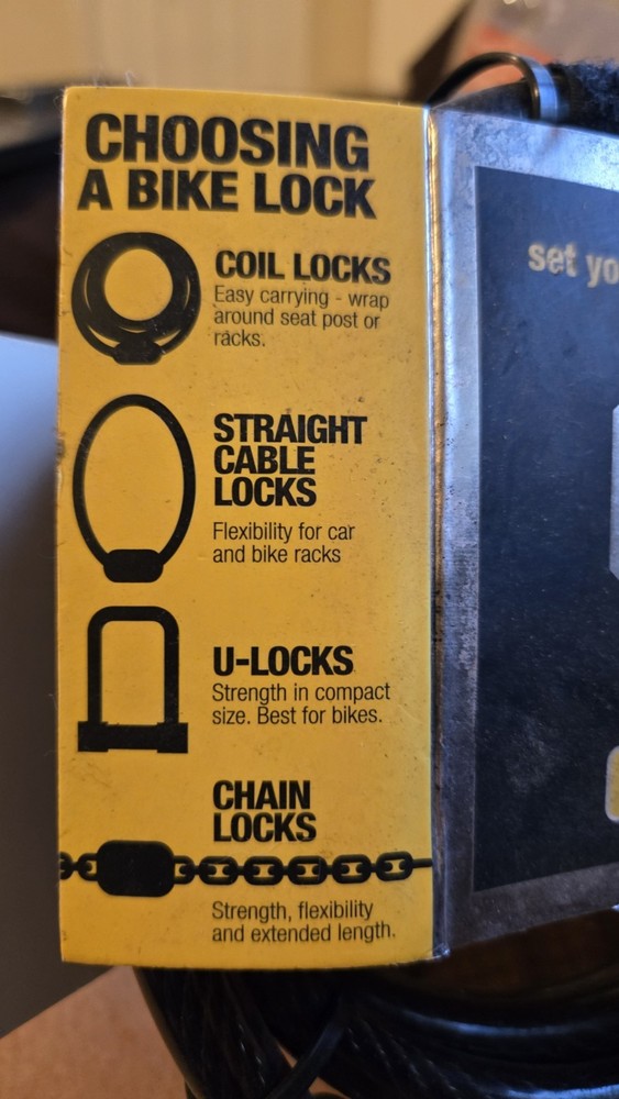 6' Straight Cable Lock - Set Your Own Combination