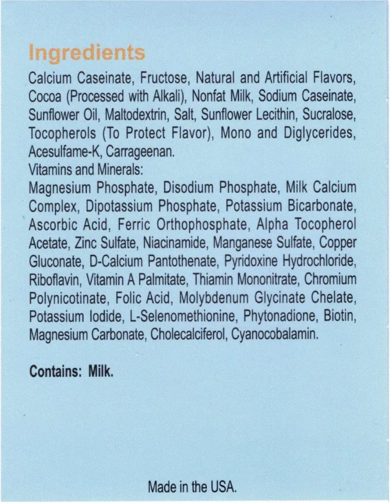 NSN Chocolate Hazelnut Pudding Shake Meal Replacement
