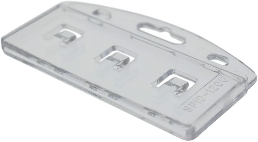 Vertical Half Card Smart Chip Insert Badge Holder - Hard Plastic - Specialist ID