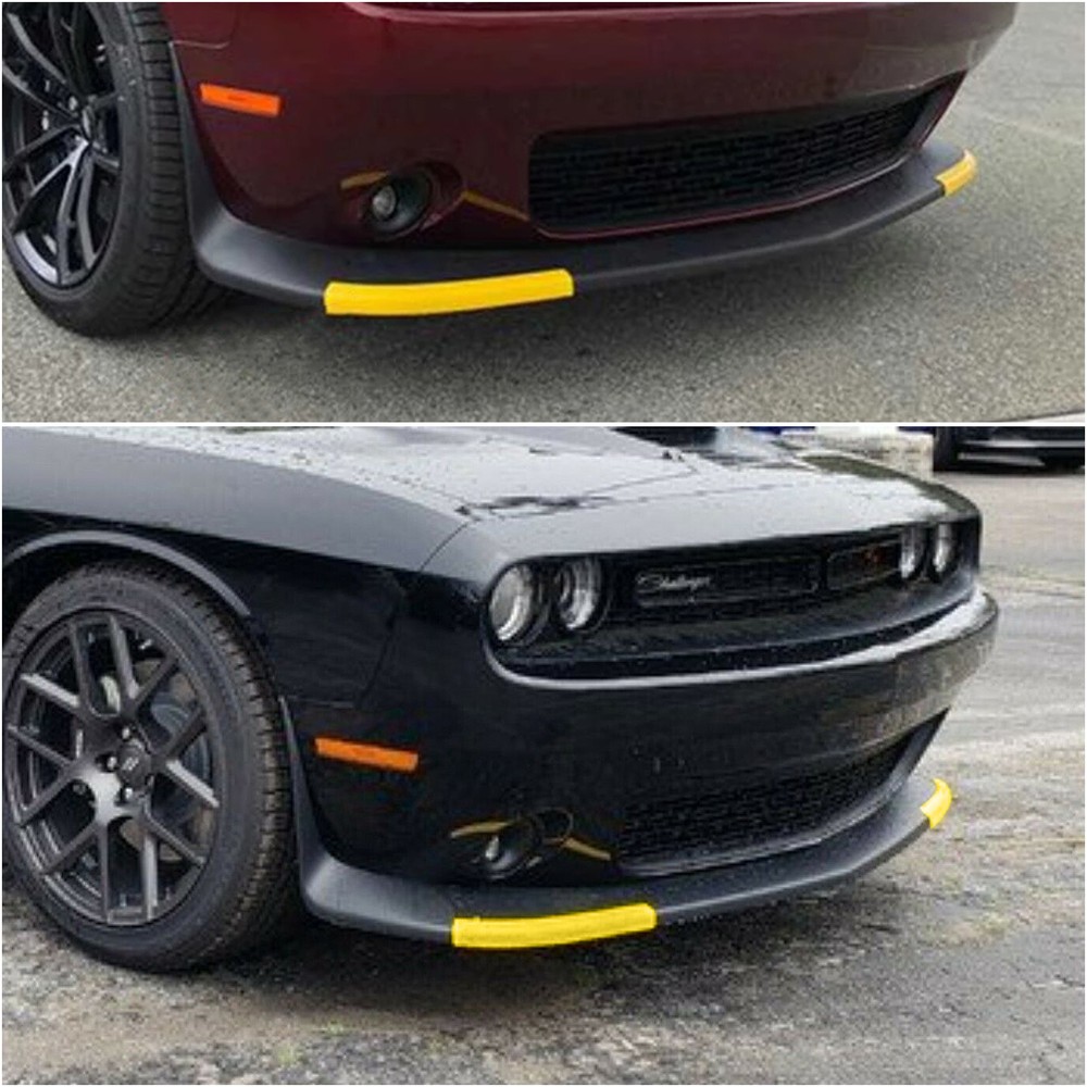 Front Bumper Lip Splitter Protector Cover Trim Yellow For Dodge Challenger 2015+