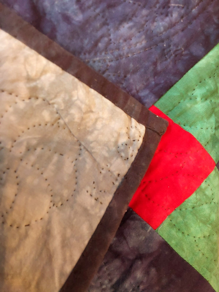 Homemade Patchwork Quilt Amish 30” Square