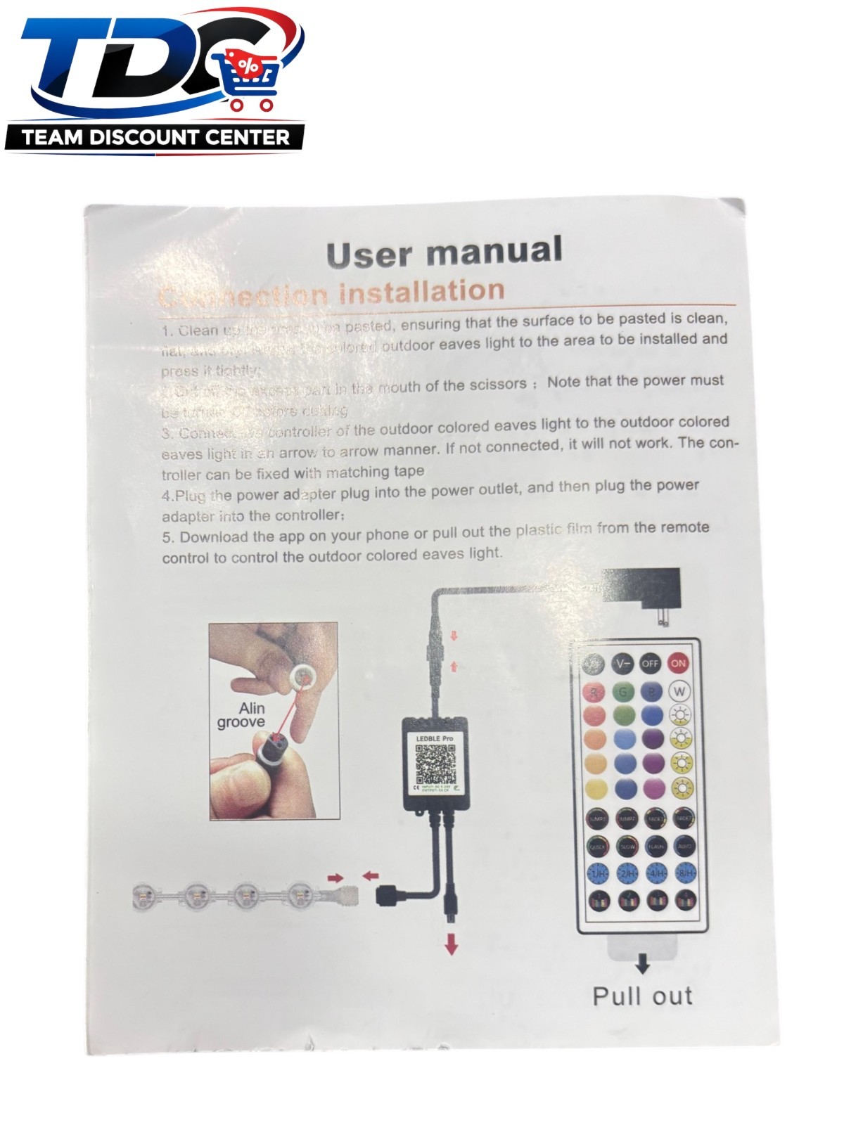 100ft Smart RGB Outdoor Permanent LED Lights App Remote IP67 Open Box