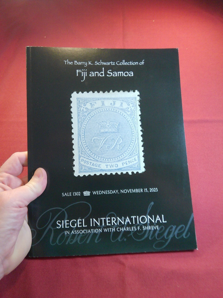 2023 Siegel Catalog for reference and research use on Fiji and Samoa stamps