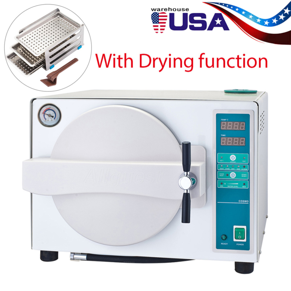 18L Dental Autoclave Steam Sterilizer Medical Sterilization with Drying Function
