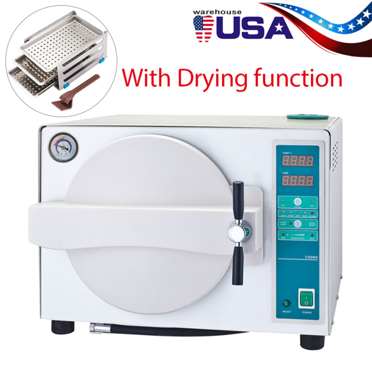 18L Dental Autoclave Steam Sterilizer Medical Sterilization with Drying Function